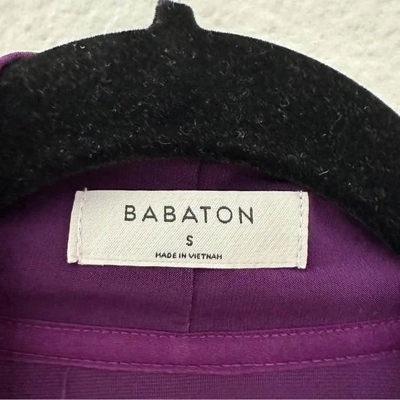 Aritzia Babaton Royal Purple Office Tie Neck Blouse Small - Picture 4 of 6